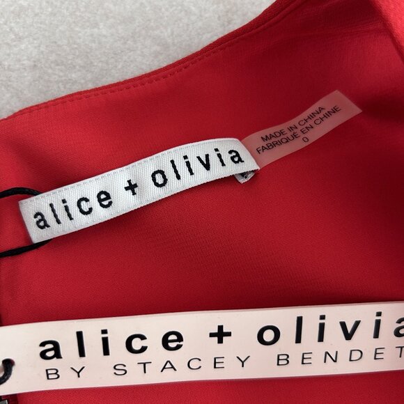 NWT Alice + Olivia Riki Fitted Dress With Waist Cutout ASO Hanna Marin - Picture 8 of 11